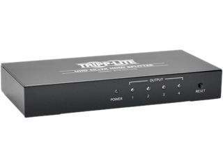 Tripp Lite 4 Port 4K HDMI Splitter for Ultra HD (4Kx2K) Video and Audio   3840x2160 B118 004 UHD