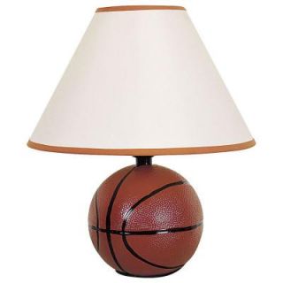 ORE International 12 in. Ceramic Basketball Orange Table Lamp 604BA