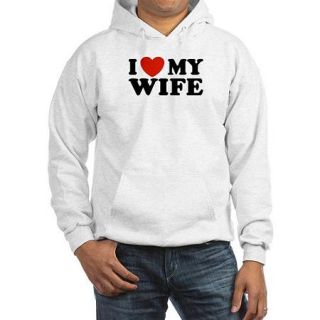 CafePress Men's I Love My Wife Hoodie