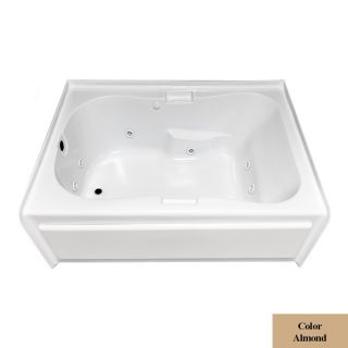 Laurel Mountain Skirted Alcove Hourglass Ii Plus 1 Person Almond Acrylic Hourglass In Rectangle Whirlpool Tub (Common: 42 in x 72 in; Actual: 21.5 in x 41.75 in x 71.75 in)