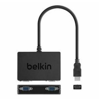 Belkin F2CD063 Hdmi To 2x Vga   F Splitter Adap Dongle Bag And Label