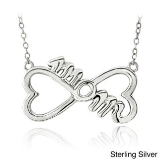 Mondevio Sterling Silver Infinity Heart Mom Necklace