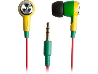 Ifrogz EarPollution Ozone EP OZONE GY 03 3.5mm Connector Canal Headphone (Green / Yellow)
