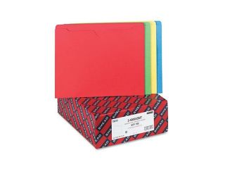 File Jackets With Double Ply Tab, Letter, Blue/Green/Red/Yellow, 100/B