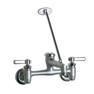 Chicago Faucets Garage Faucet with Vacuum Breaker Spout, Wall Brace