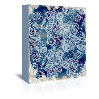 Urban Road Lace Cobalt Graphic Art on Gallery Wrapped Canvas