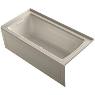 KOHLER Archer 5 ft. Walk In Whirlpool and Air Bath Tub in Sandbar K 1947 GLA G9