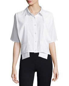 Opening Ceremony Glide Short Sleeve Boxy Top, White