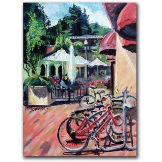 Trademark Art "Bikes in Town" Canvas Art by Colleen Proppe