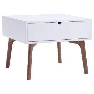 Padre End Table   Walnut & White   Zuo Modern
