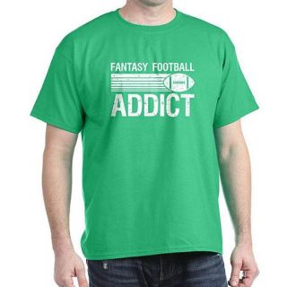 CafePress Men's Fantasy Football Addict Dark T Shirt