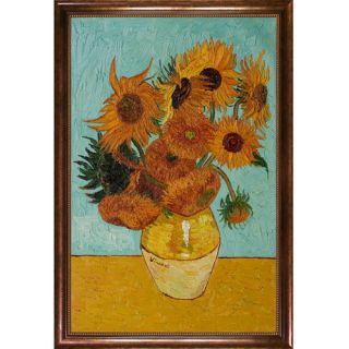 Sunflowers Canvas Art by Vincent Van Gogh Modern   46 X 36 by Wildon