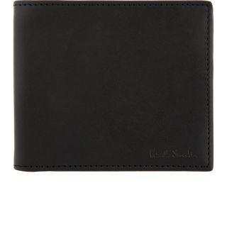 Paul Smith Black Leather Printed Interior Bifold Wallet
