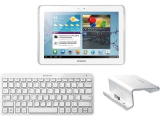 Refurbished: Samsung Galaxy Tab 2 10.1" 1GB Memory 16GB Table PC Android 4.2 (Jelly Bean) with Keyboard, white