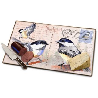 Chickadee Postcard Cutting Board by AmericanExpedition