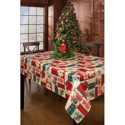 Calico Christmas 60x104 inch Rectangular Tablecloth  