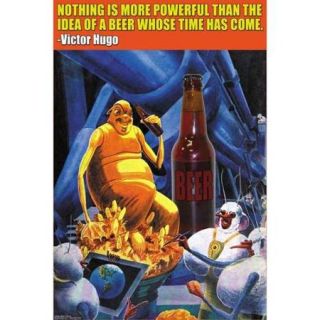 Nothing Is More Powerful Than A Beer Whose Time Has Come Print (Canvas Giclee 20x30)
