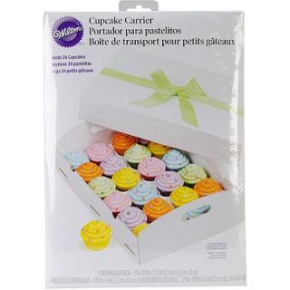 Wilton 24 Cavity Cupcake Box Folding Tray, White 1 ct. 415 0729