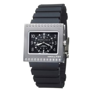 Hamilton Mens Khaki Action Titanium and Rubber Black Dial Automatic