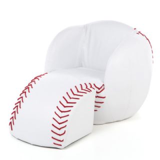 Gift Mark Baseball Kids Novelty Chair and Ottoman Set