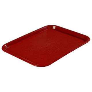 Carlisle 10.75 in. x 13.87 in. Polypropylene Cafeteria/Food Court Serving Tray in Burgundy (Case of 24) CT101461