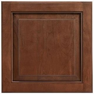 American Woodmark 14 9/16x14 1/2 in. Cabinet Door Sample in Charlottesville Cherry Chocolate Glaze 99858