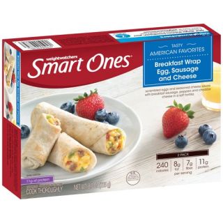 Weight Watchers Smart Ones Tasty American Favorites Egg, Sausage & Cheese Breakfast Wrap. 2 count, 8 oz