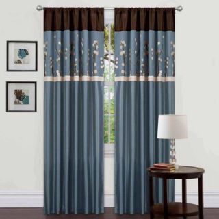 Cocoa Blossom Window Curtains, Pair, 42" x 84"