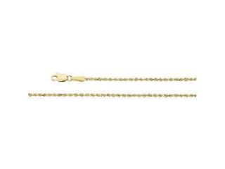 14k Yellow Gold 16 inch 1.30 mm Diamond cut Rope Choker Necklace