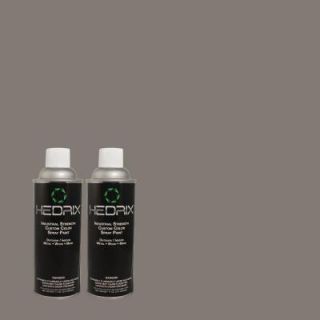 Hedrix 11 oz. Match of C40 63 Charcoal Gray Flat Custom Spray Paint (2 Pack) F02 C40 63