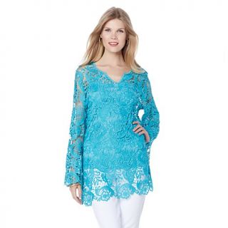 Colleen Lopez "A Real Romantic" Lace Top with Tank   7697459