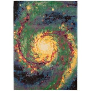 Nourison Altered States Galaxy Multicolor 4 ft. x 6 ft. Area Rug 147455