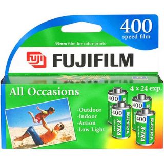 Fujifilm Superia X TRA ISO 400 35mm Color Film   24 Exposures, 4 Pack