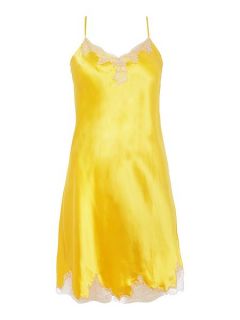 Ginia Chantilly lace chemise Yellow