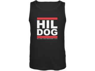 Election 2016   Hil Dog Black Adult Tank Top