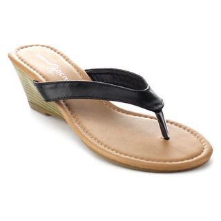 Fashion Focus KAVA 22 Womens Casual Slip On Toe Stacked Mid Wedge
