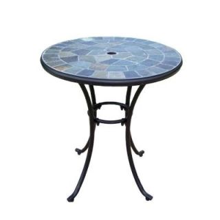 Oakland Living Stone Art 26 in. Patio Bistro Table 77103 CF