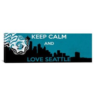 iCanvas Keep Calm and Love Seattle Textual Art on Canvas