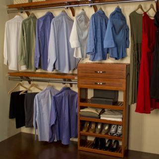 John Louis Deep Woodcrest Carmel Finish 12 inch Closet System
