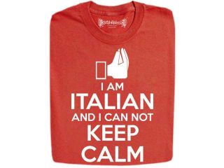 Stabilitees I Am Italian And I Can Not Be Calm Slogan T Shirts