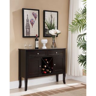 and B Console/Buffet Wine Rack, Black Cherry   Shopping