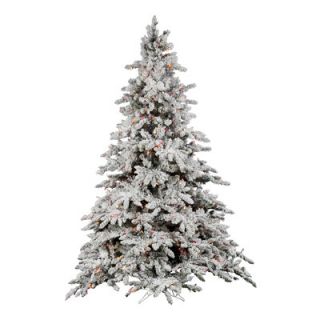 Vickerman Co. 6.5 Flocked Utica Fir Artificial Christmas Tree 600 LED