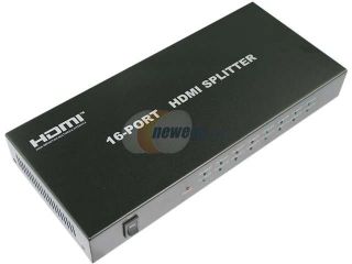 Open Box: AWA Technology Inc. HM SP12BSX16 ROCKSOUL HDMI 1 TO 16 Splitter Black
