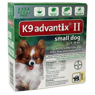 Advantix II for Dogs Between 0 10 lbs 4 Month Supply   Pet Supplies