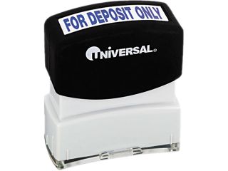 Message Stamp, For Deposit Only, Pre Inked/Re Inkable, Blue
