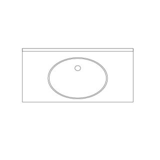 US Marble Cultured Marble Tender Gray On White Cultured Marble Undermount Bathroom Vanity Top (Common: 49 in x 22 in; Actual: 48.5 in x 22 in)