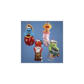 4 Sesame Street Plush Elmo, Oscar, Zoe & Cookie Monster Christmas Stockings