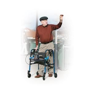 Drive Medical  Clever Lite Flame Blue Rollator Walker with 5 Casters