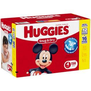 Huggies Snug and Dry Diapers, Size 4, 156 Ct.