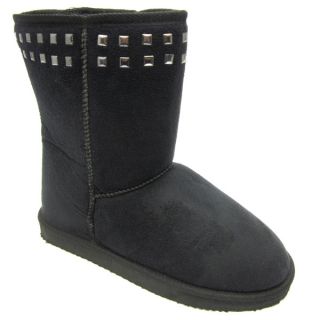 Blue Womens Eugena Square Boot in Black 6 (As Is Item)  